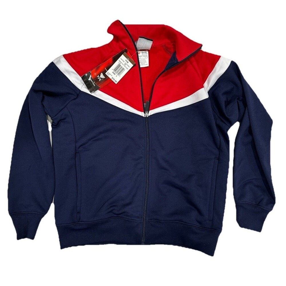 TYR Warm-Up Freestyle USA  All American Youth Large Jacket NWT
